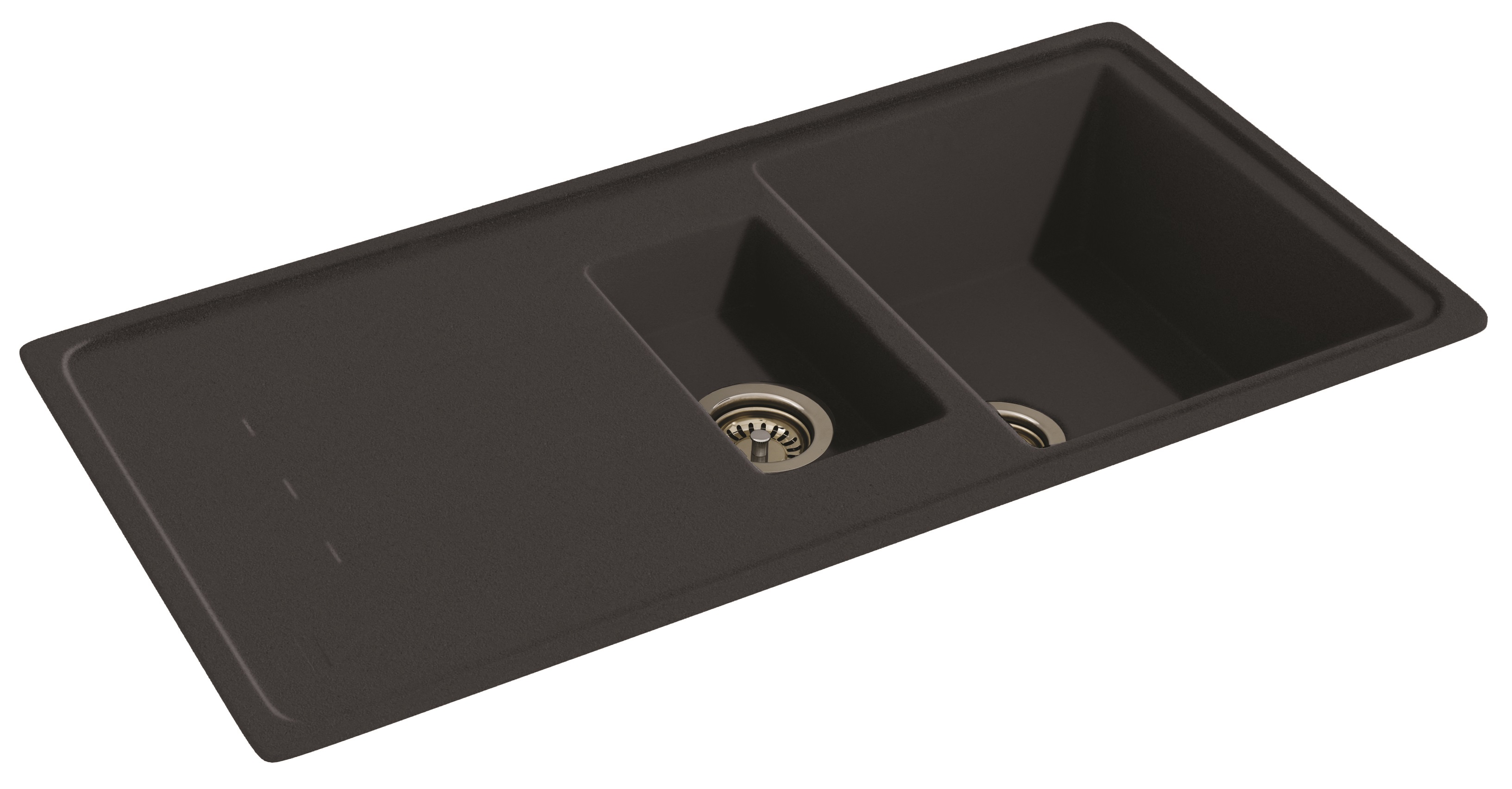 CARRON DEBUT 150 1.5 BOWL GRANITE SINK JET BLACK